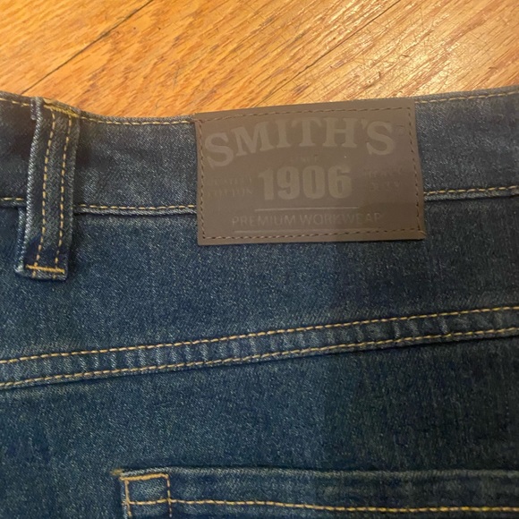 Smith's Workwear Fleece Lined 5 Pocket Denim Pant, Dark Vintage wash 38X34 NWT - Picture 6 of 8